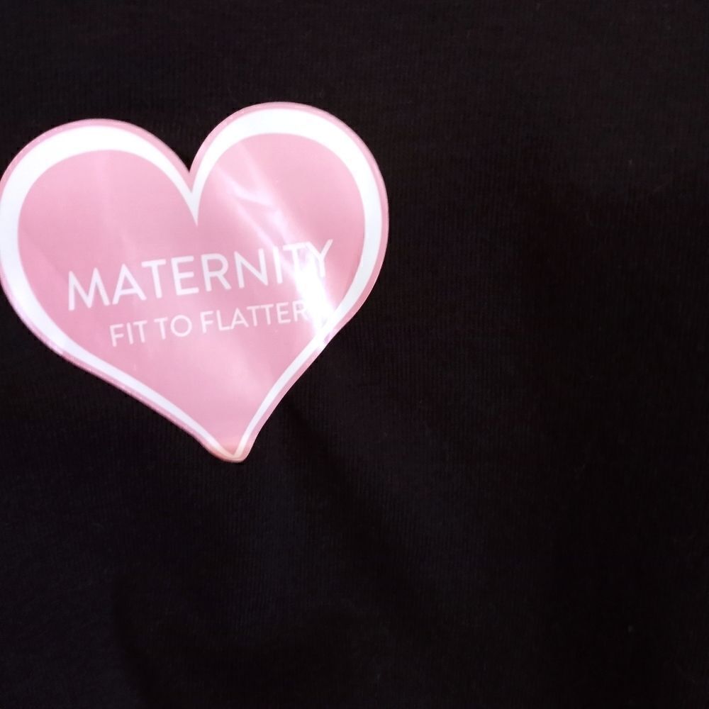 GREAT EXPECTATIONS BLACK LONG SLEEVE T-SHIRT MATERNITY DRESS SZ.XL NWT - Picture 8 of 10
